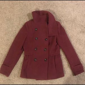 Maroon Pea Coat